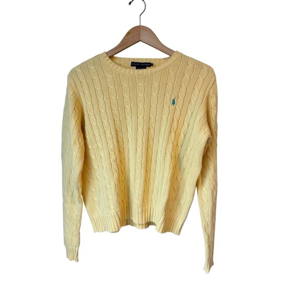 Ralph Lauren Cable-Knit Cotton Crewneck Sweater Size XL - Picture 5 of 13